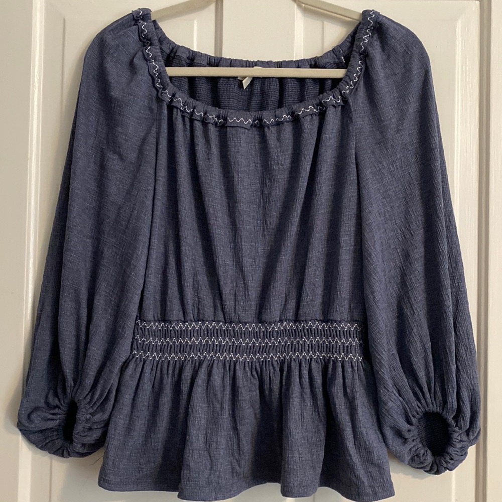 Max Studio Blue Top